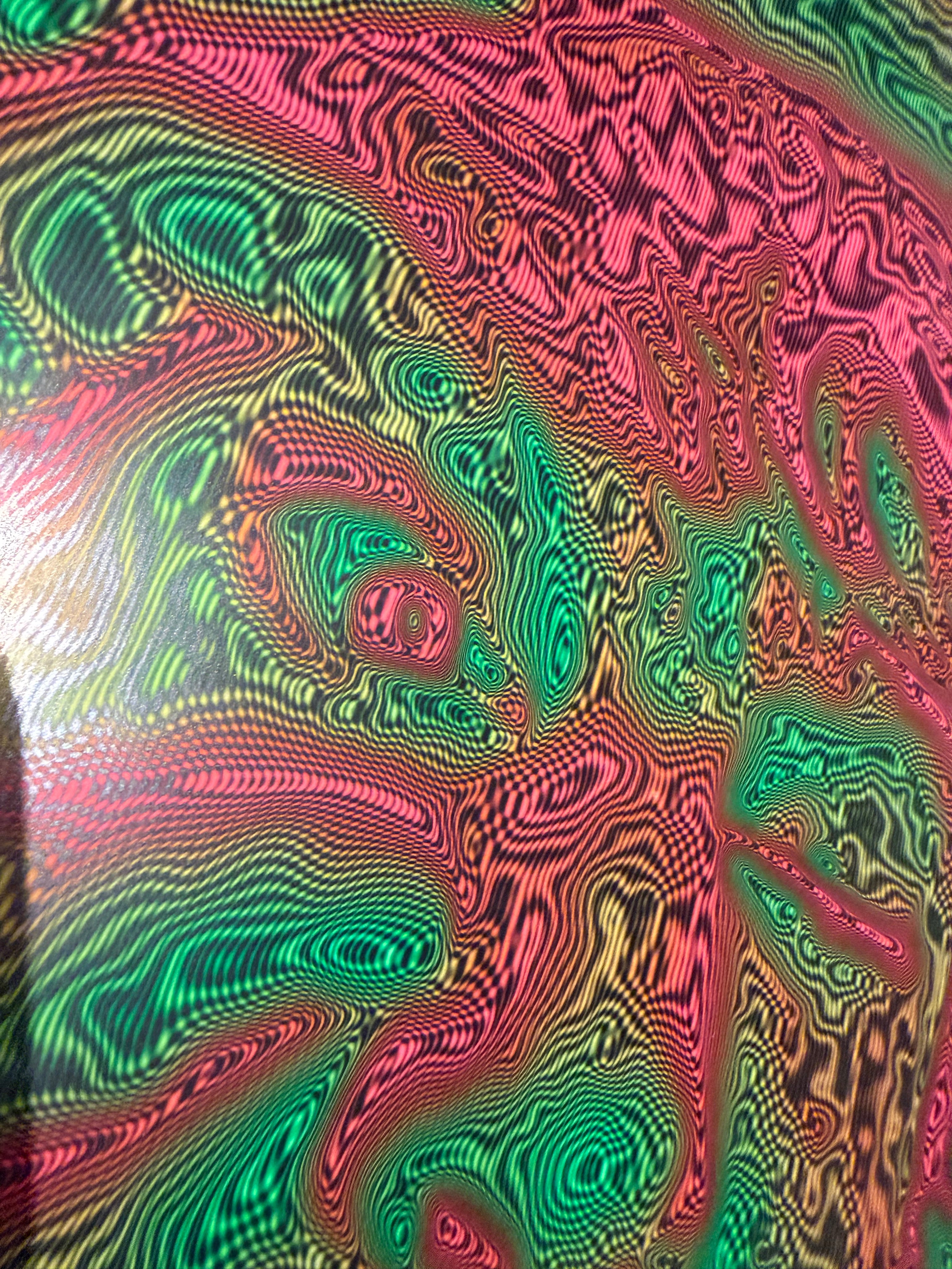 Red and green trippy self portrait