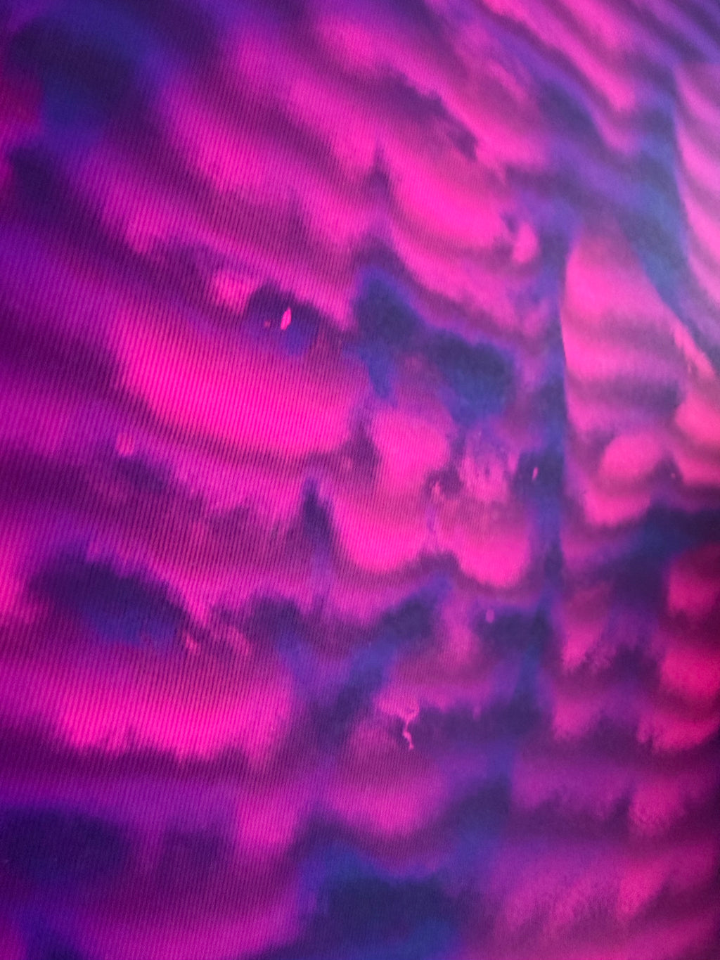 purple and pink moire self portrait