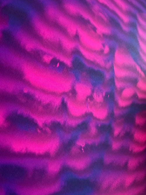 Moire Art Print - Purple & Pink Abstract, A4